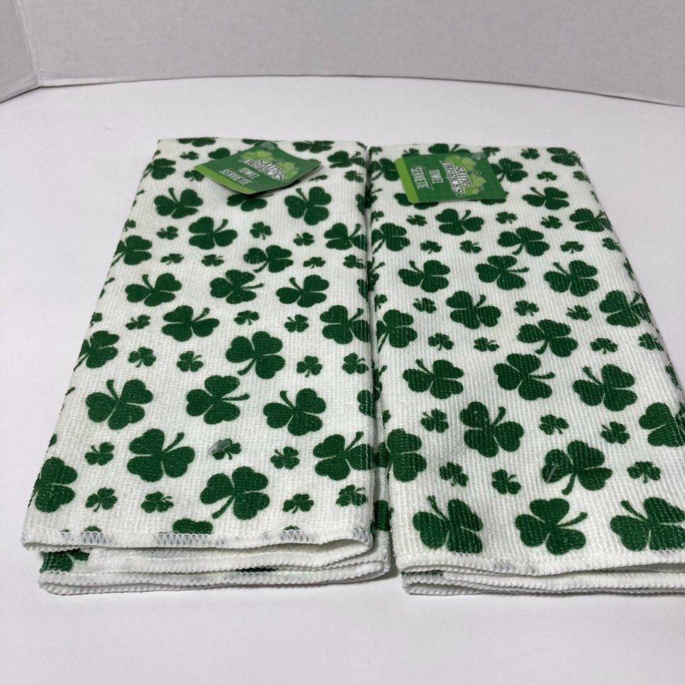 St. Patrick’s Day Kitchen Hand Towel Shamrock